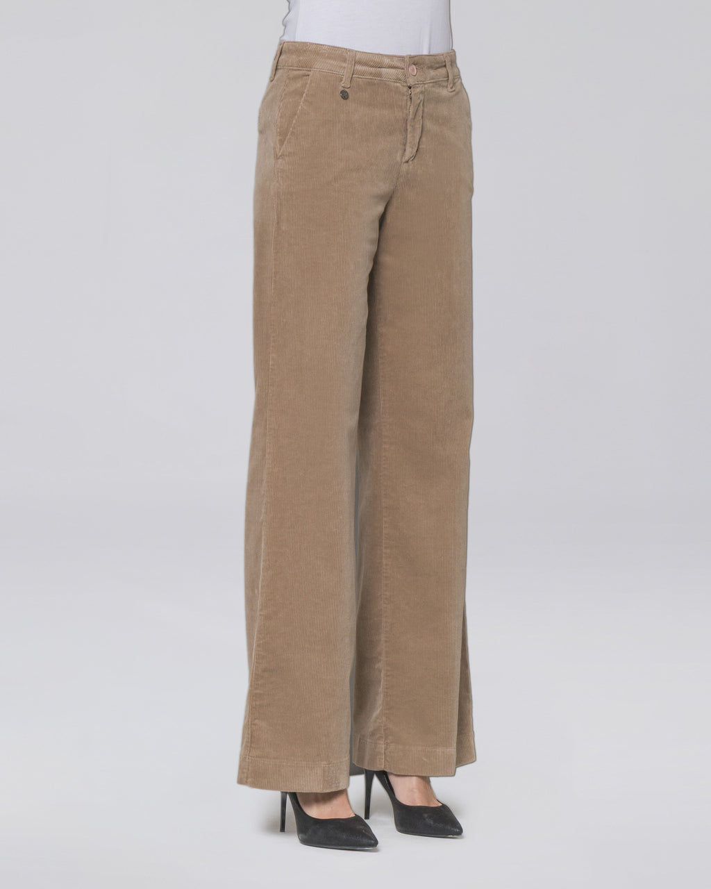 Pantalone palazzo in velluto con tasche chino donna – Chiara Dalba, foto 4