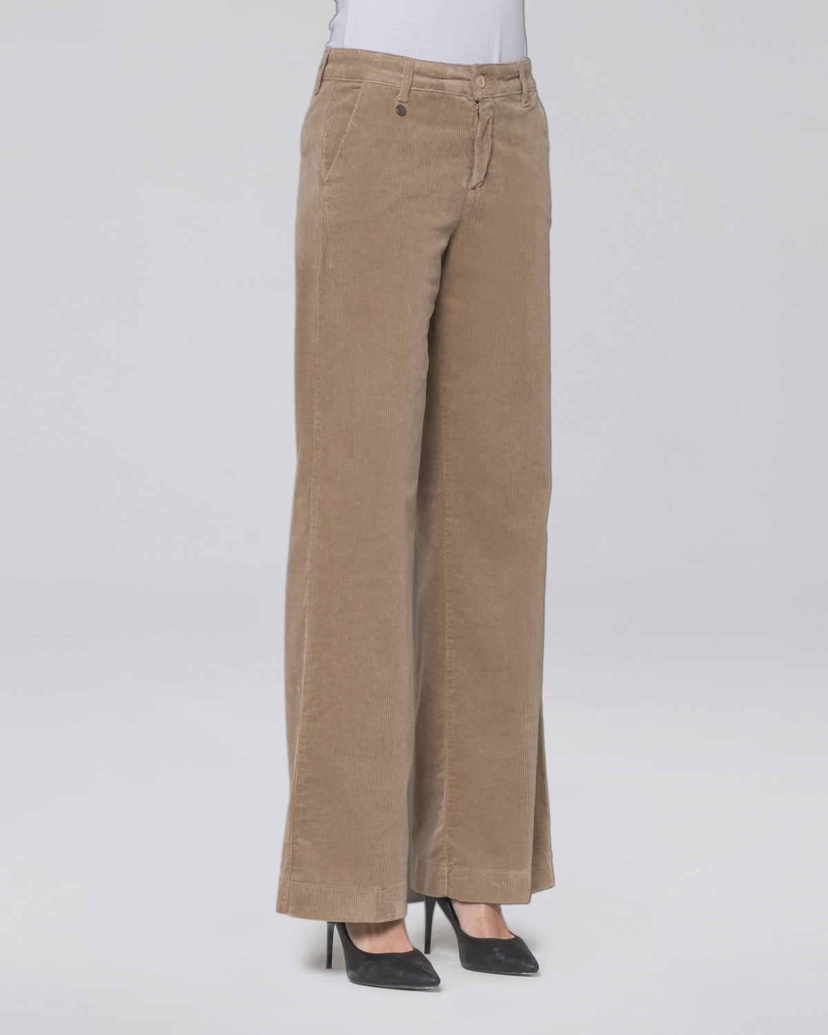 Pantalone palazzo in velluto con tasche chino donna – Chiara Dalba, foto 4