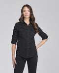 Camicia di jeans nera con tasche - Chiara Dalba