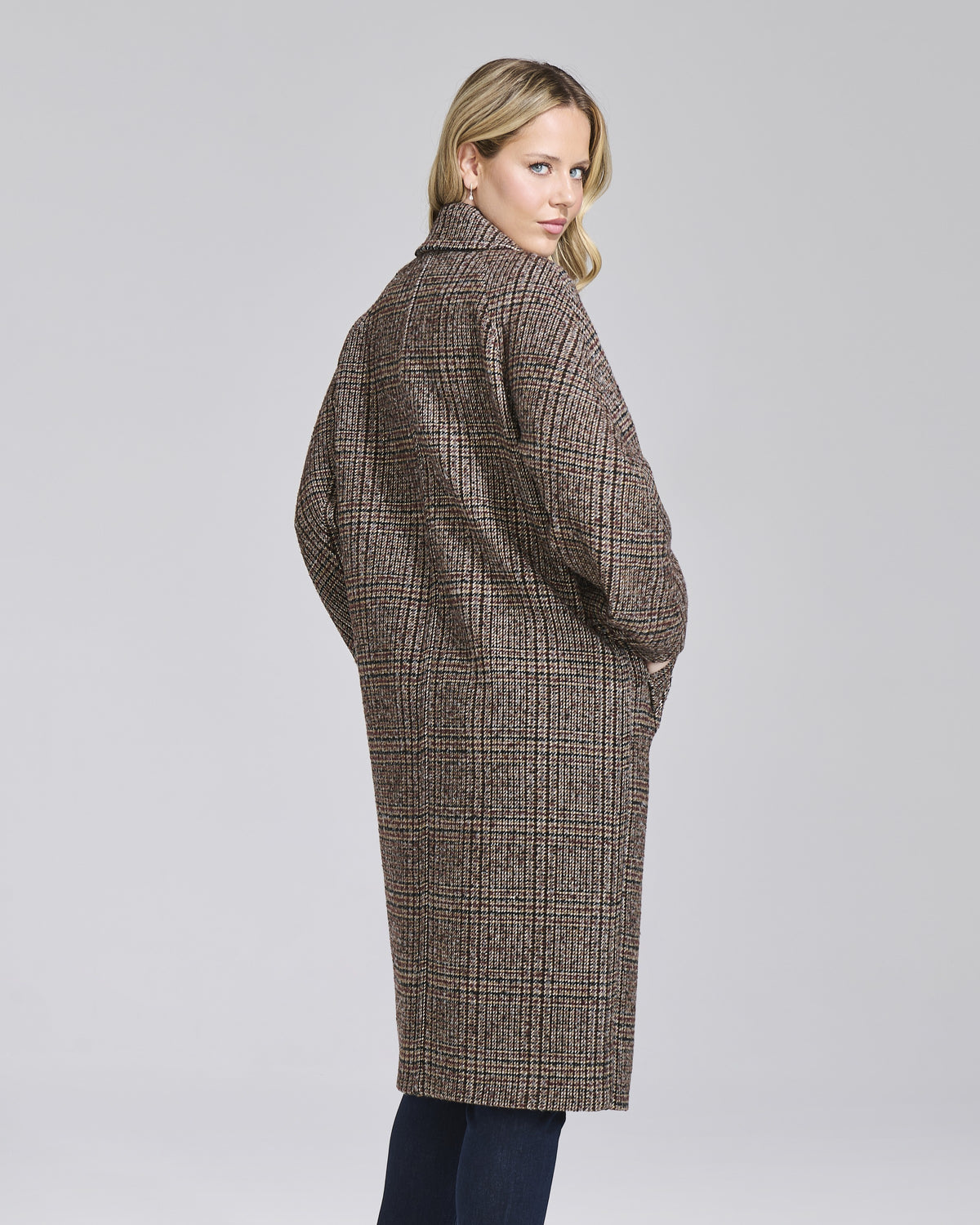 Cappotto doppio petto lungo a quadri donna – Chiara Dalba, foto 3