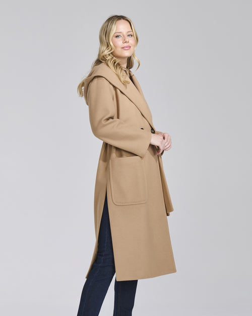 Cappotto con cintura e cappuccio - Chiara Dalba