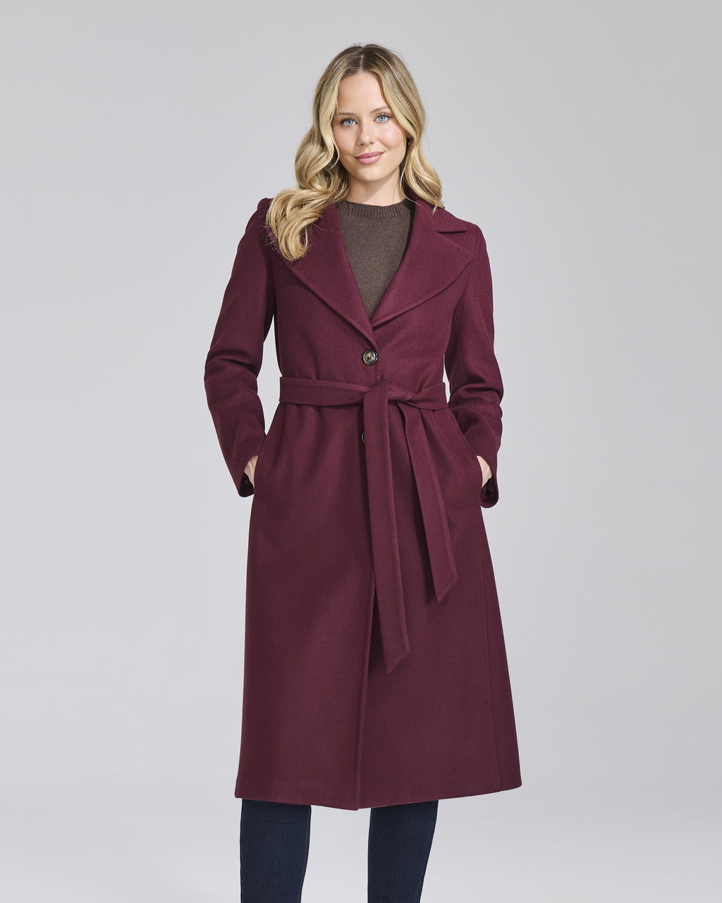 Cappotto monopetto con cintura donna – Chiara Dalba