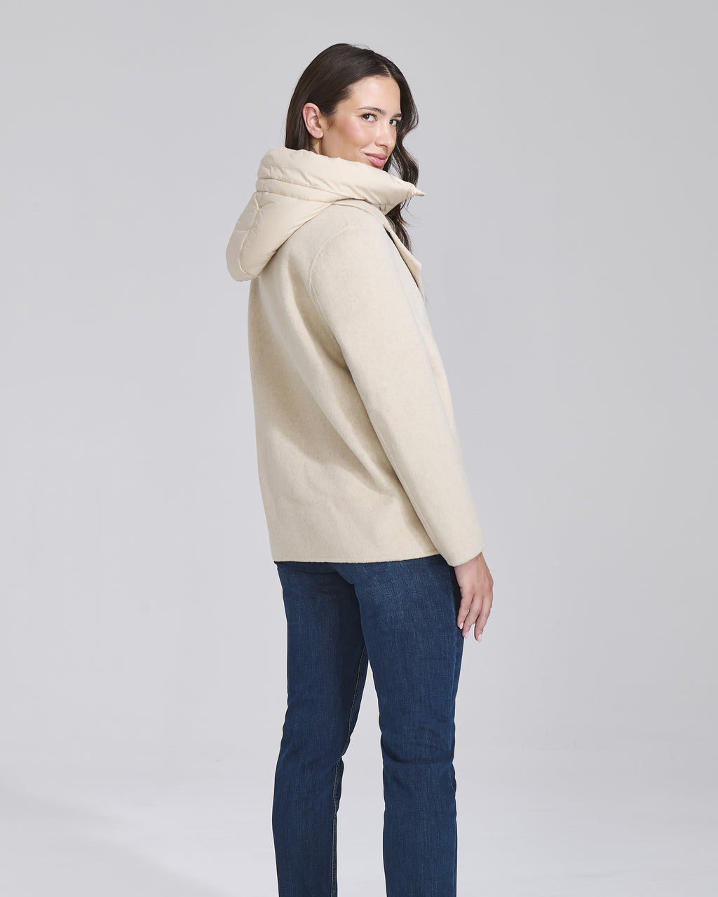 Cappotto doppio petto con cappuccio donna – Chiara Dalba, foto 3