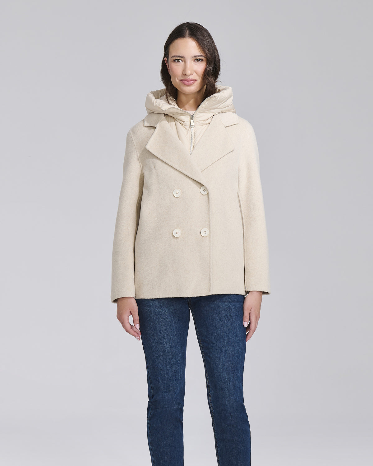 Cappotto doppio petto con cappuccio donna – Chiara Dalba, foto 2