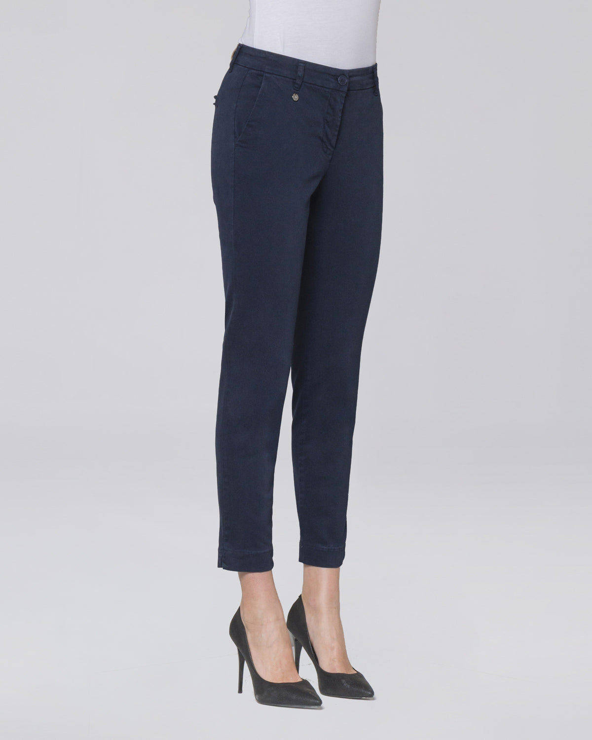 Pantalone Dolce con tasche chino donna, colore Blu Navy – Chiara Dalba