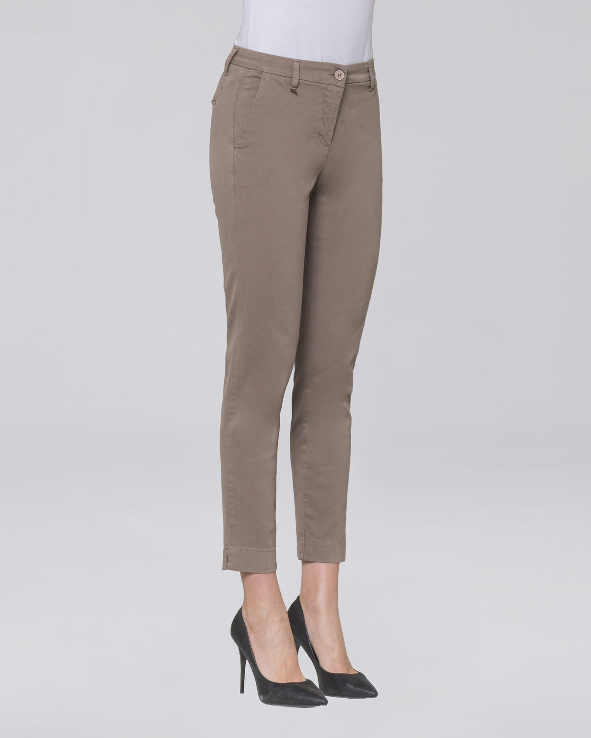 Pantalone Dolce con tasche chino donna, colore Fango – Chiara Dalba