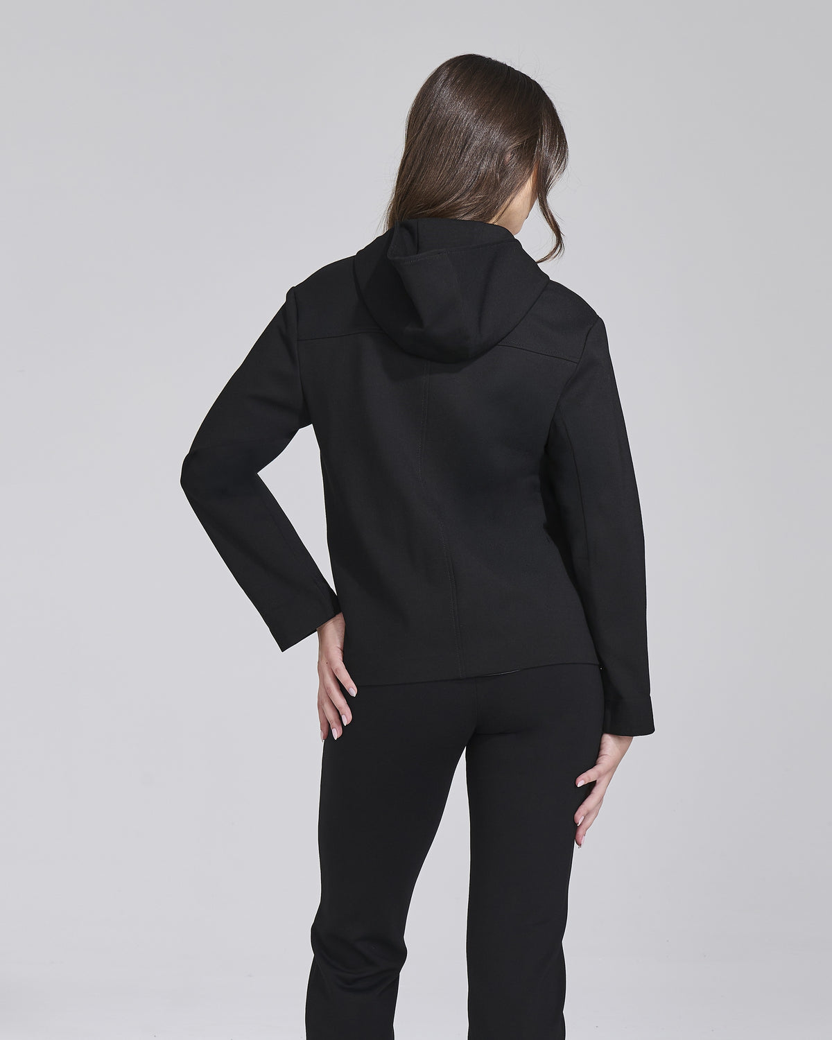 Giacca in maglina con cappuccio e zip donna – Chiara Dalba, foto 3