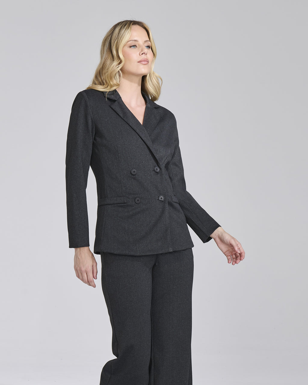 Blazer in maglina doppio petto donna – Chiara Dalba, foto 2