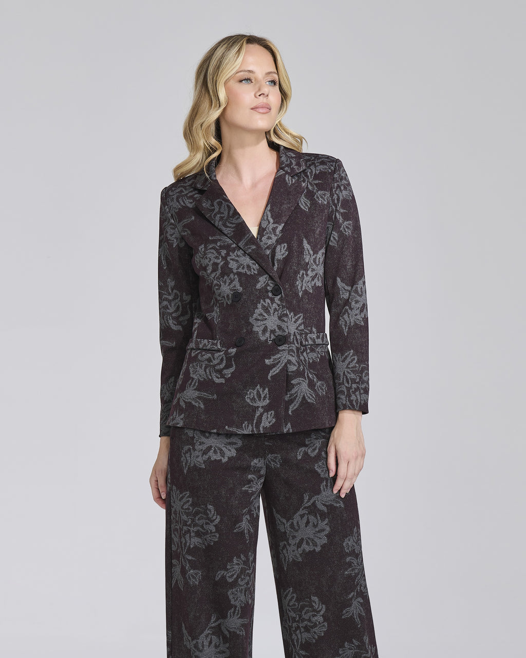 Blazer doppio petto in maglina fantasia donna – Chiara Dalba, foto 2