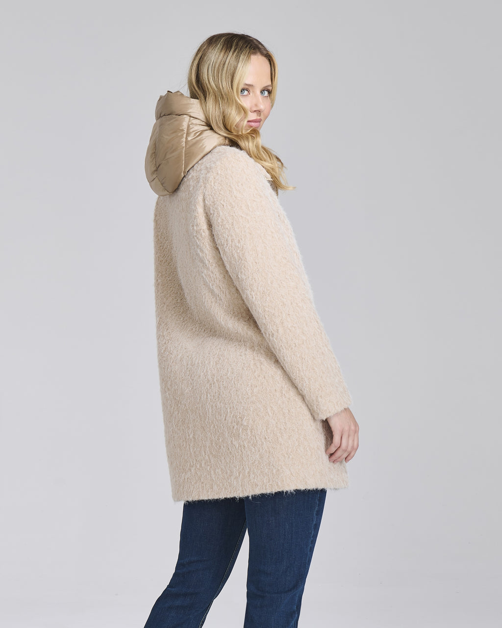 Giubbino in panno con cappuccio e zip donna – Chiara Dalba, foto 3