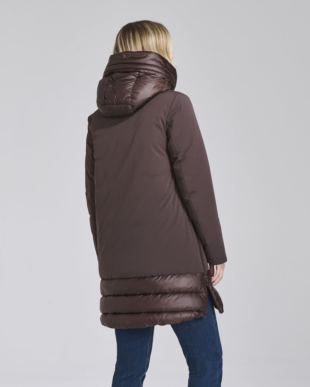 Giubbino tecnico lungo con zip e cappuccio donna – Chiara Dalba, foto 3