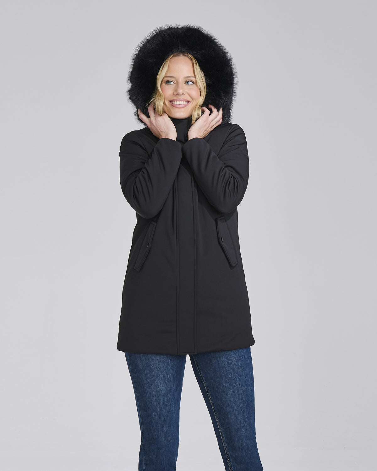 Parka con cappuccio in ecopelliccia donna – Chiara Dalba, foto 2