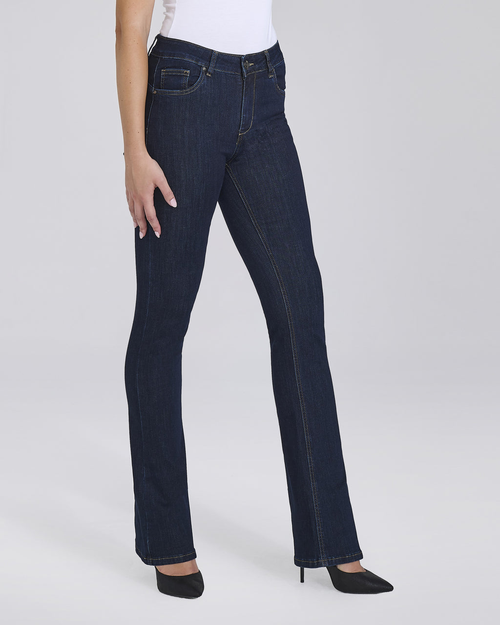 Jeans a zampa 5 tasche donna, colore Denim – Chiara Dalba