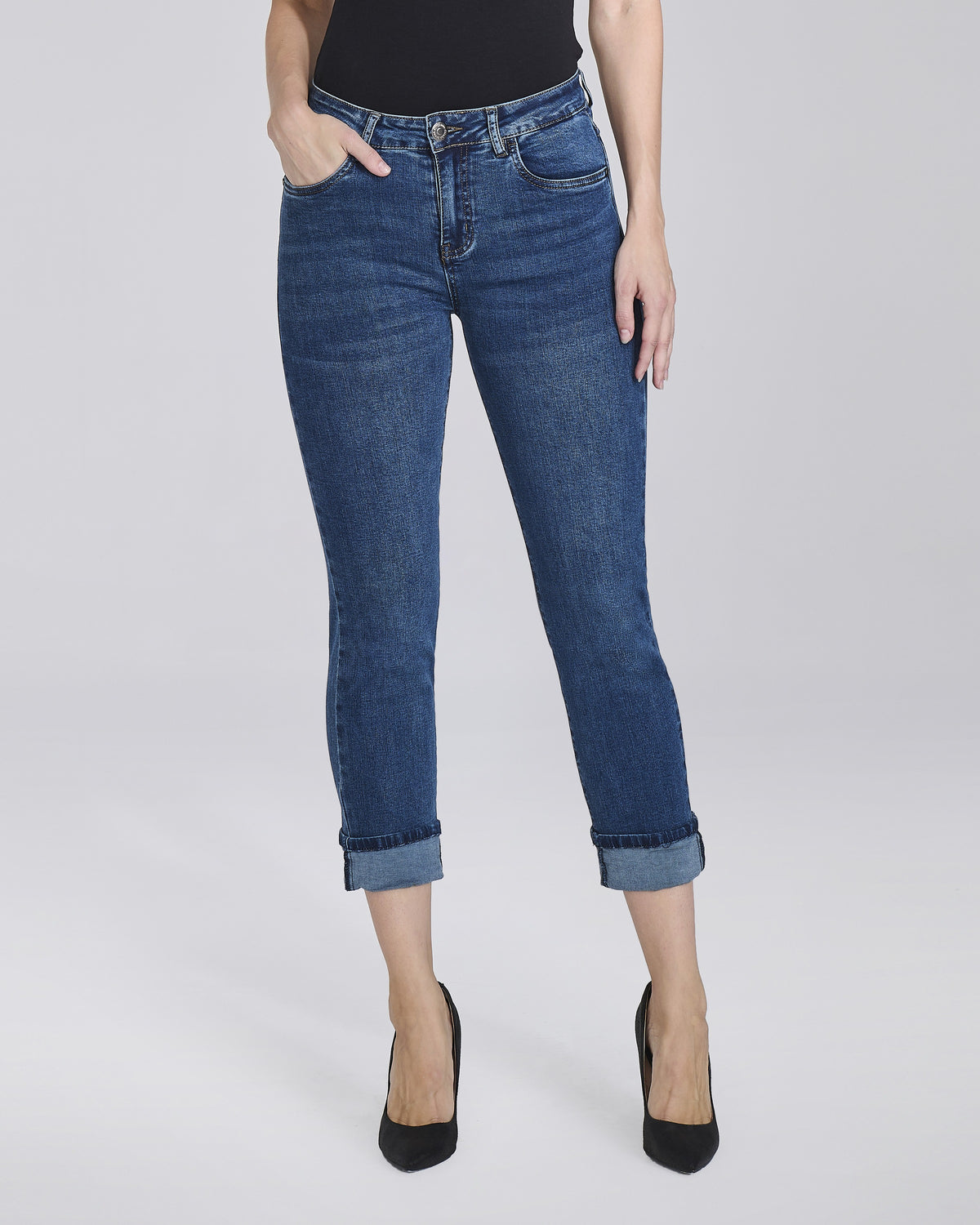 Jeans push up con risvolti donna – Chiara Dalba, foto 4