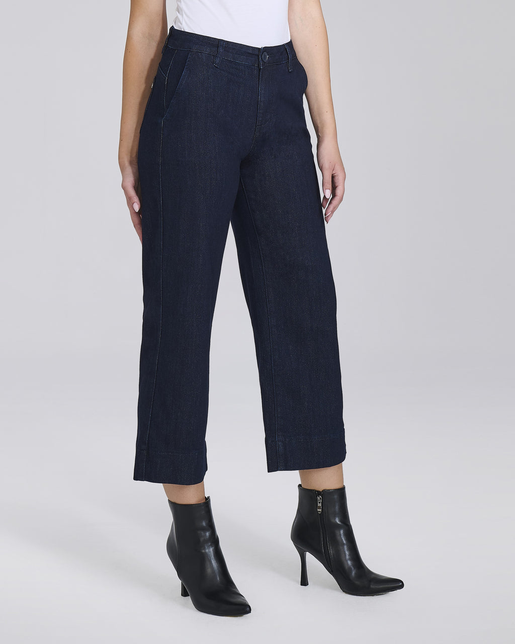 Jeans cropped con tasche chino donna, colore Denim – Chiara Dalba