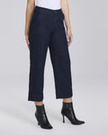Jeans cropped con tasche chino