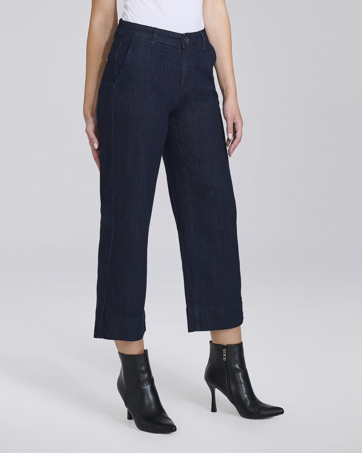 Jeans cropped con tasche chino donna, colore Denim – Chiara Dalba