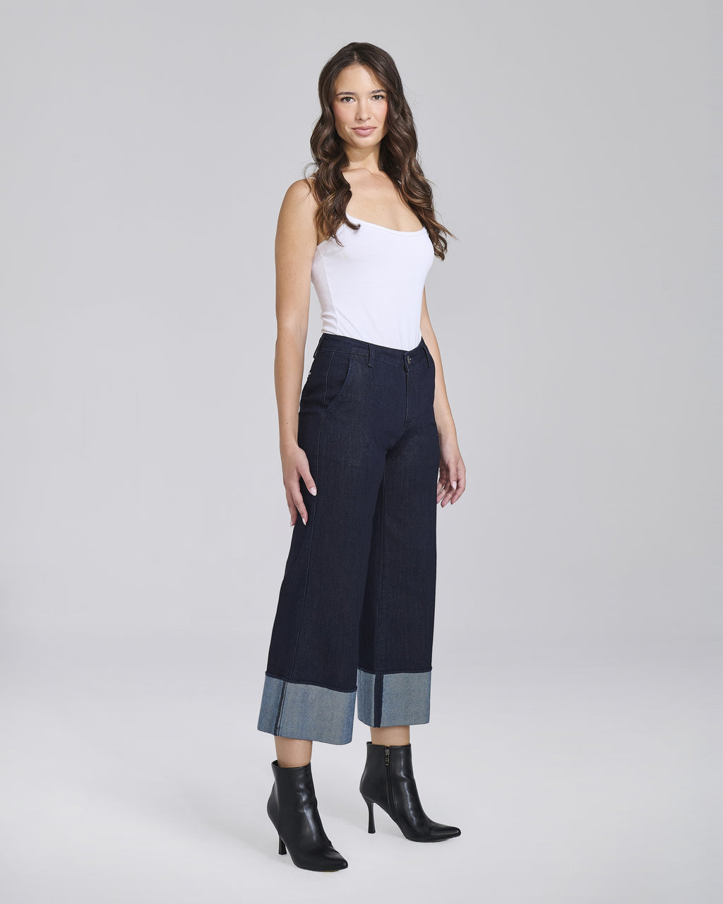 Jeans wide leg con maxi risvolto donna – Chiara Dalba, foto 3