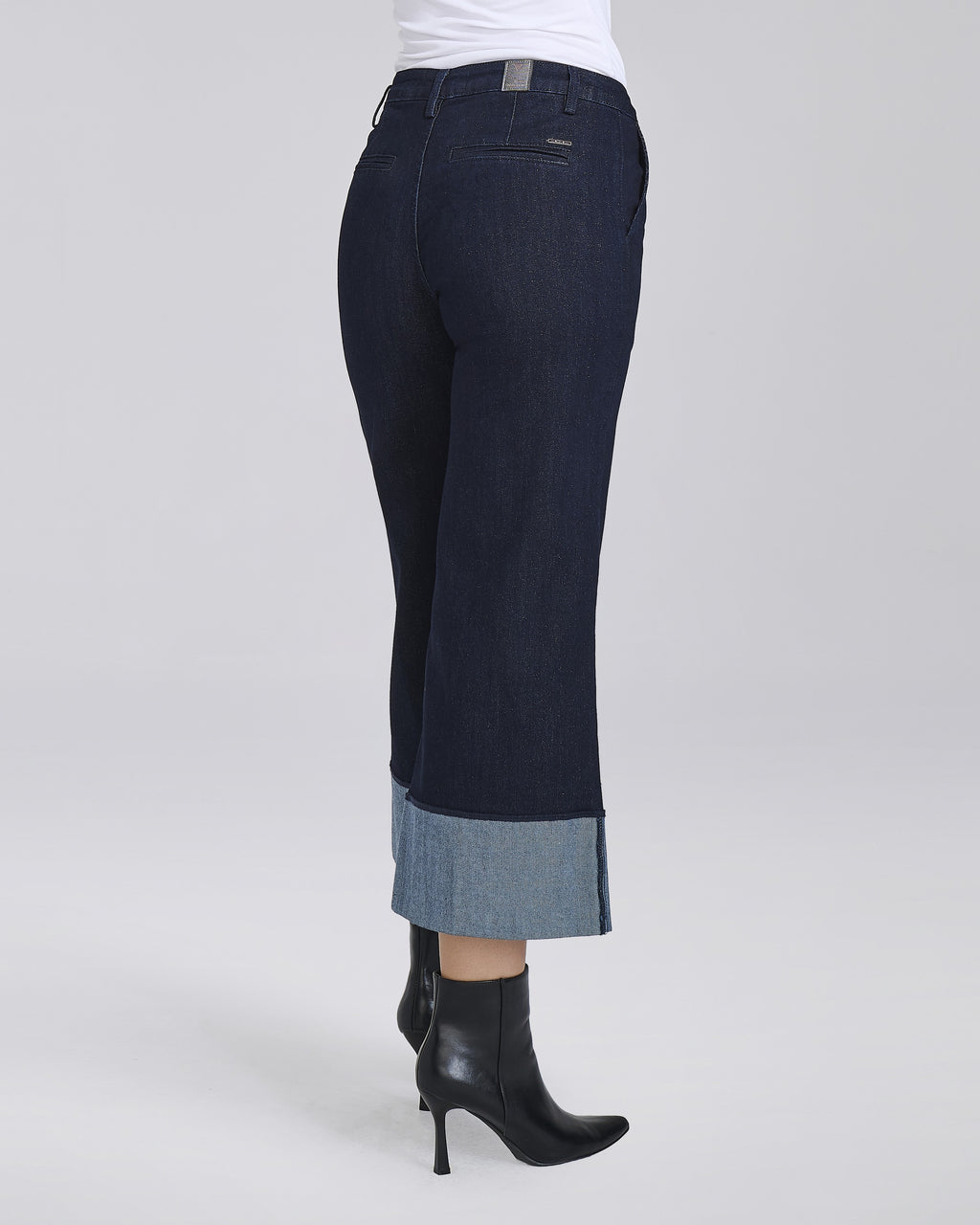 Jeans wide leg con maxi risvolto donna – Chiara Dalba, foto 5