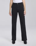 Jeans palazzo nero con tasche chino