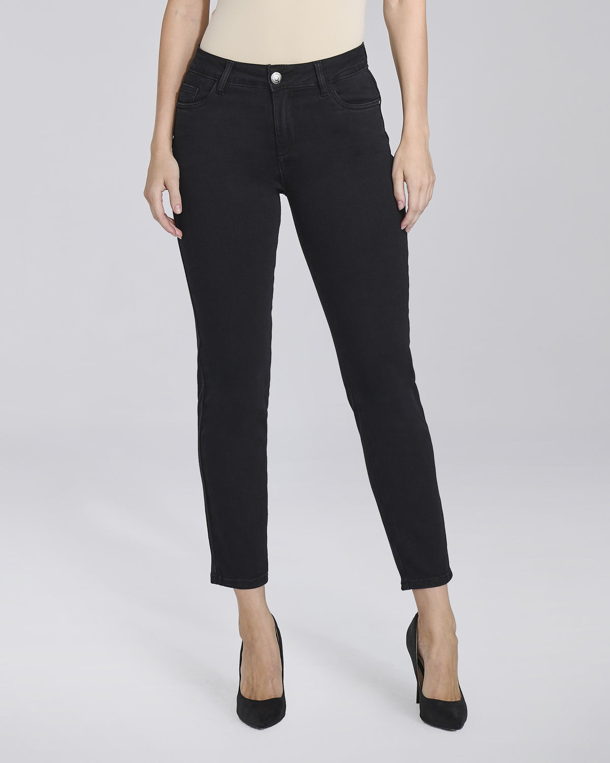 Jeans slim push up nero 5 tasche donna – Chiara Dalba, foto 4
