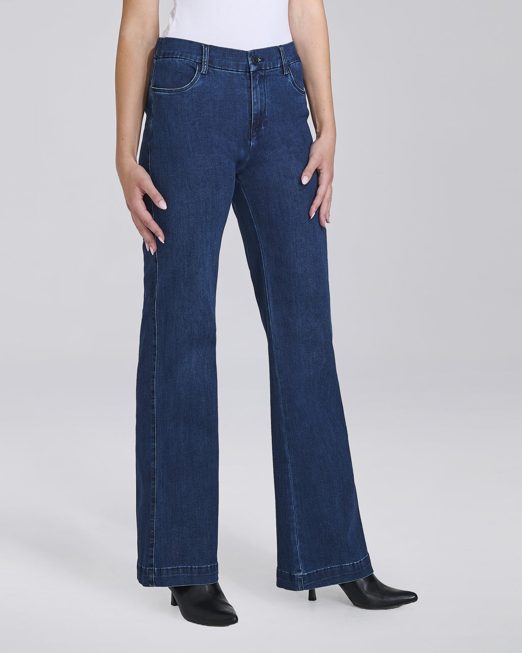 Jeans palazzo con elastico donna, colore Denim – Chiara Dalba