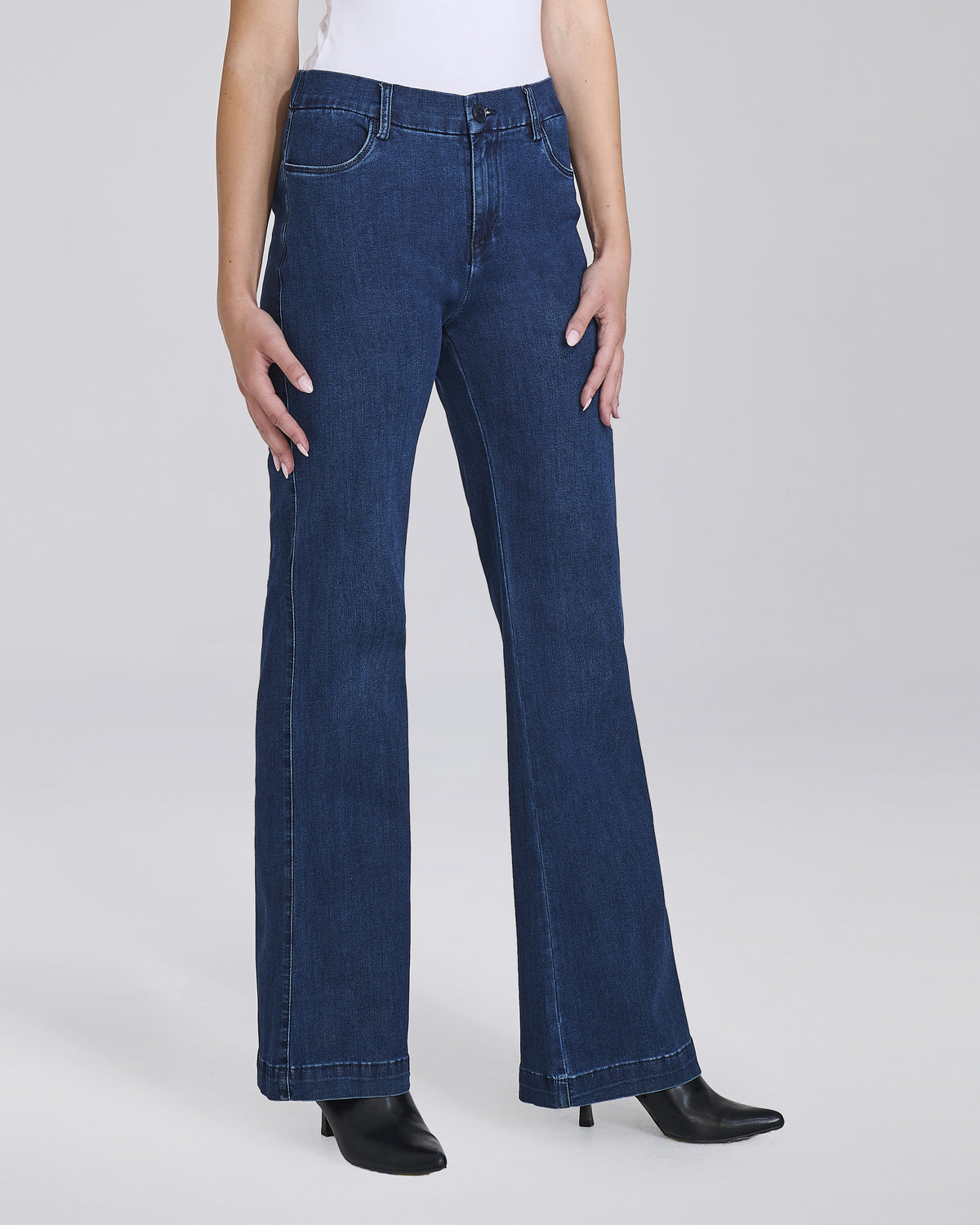 Jeans palazzo con elastico donna, colore Denim – Chiara Dalba
