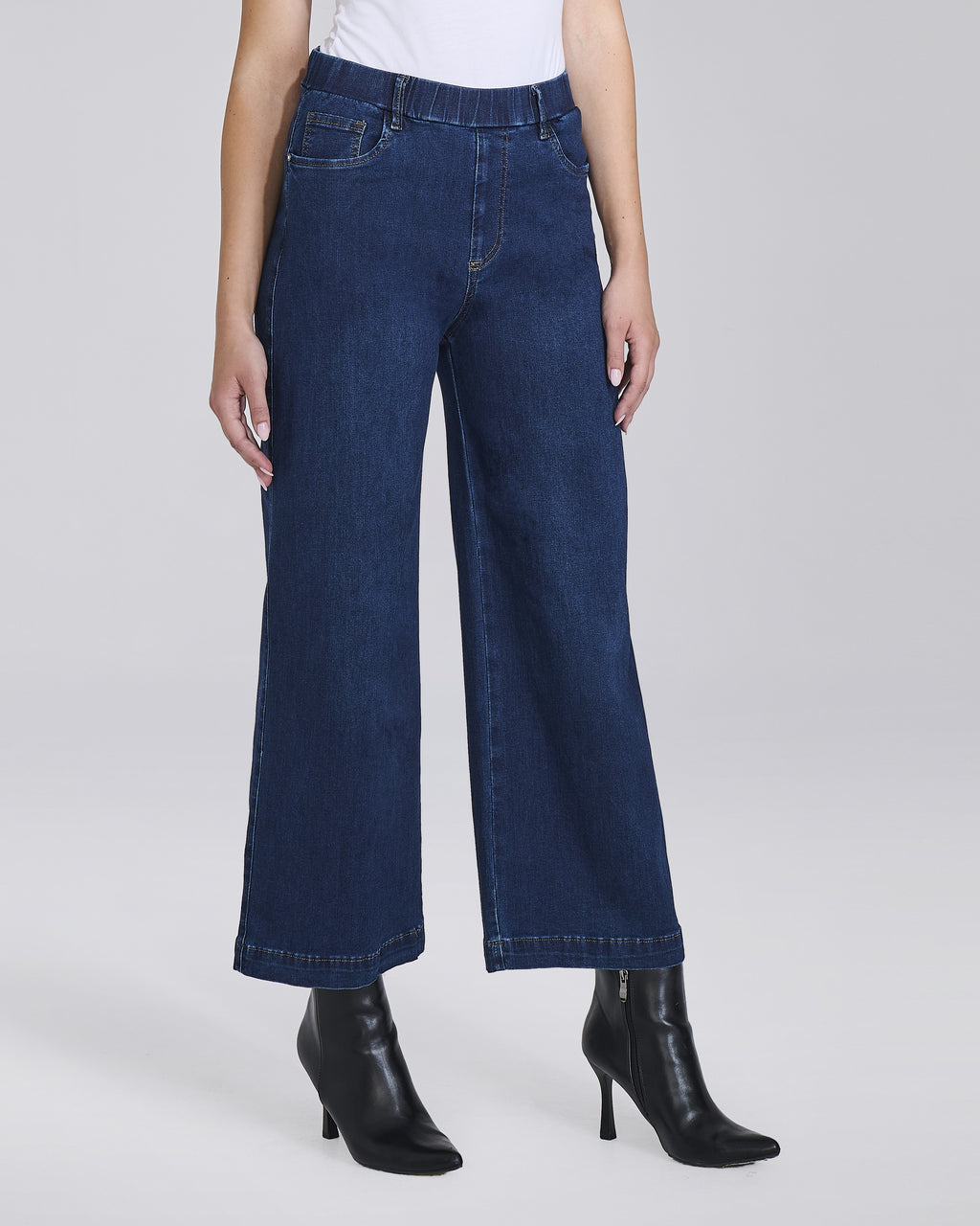 Jeans palazzo cropped con elastico donna – Chiara Dalba, foto 4