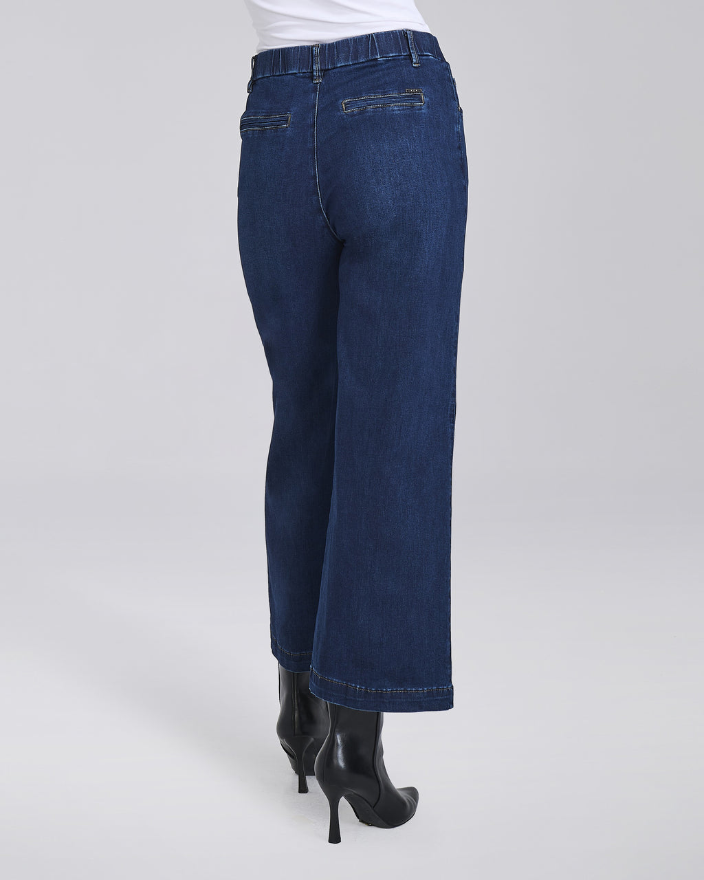 Jeans palazzo cropped con elastico donna – Chiara Dalba, foto 5