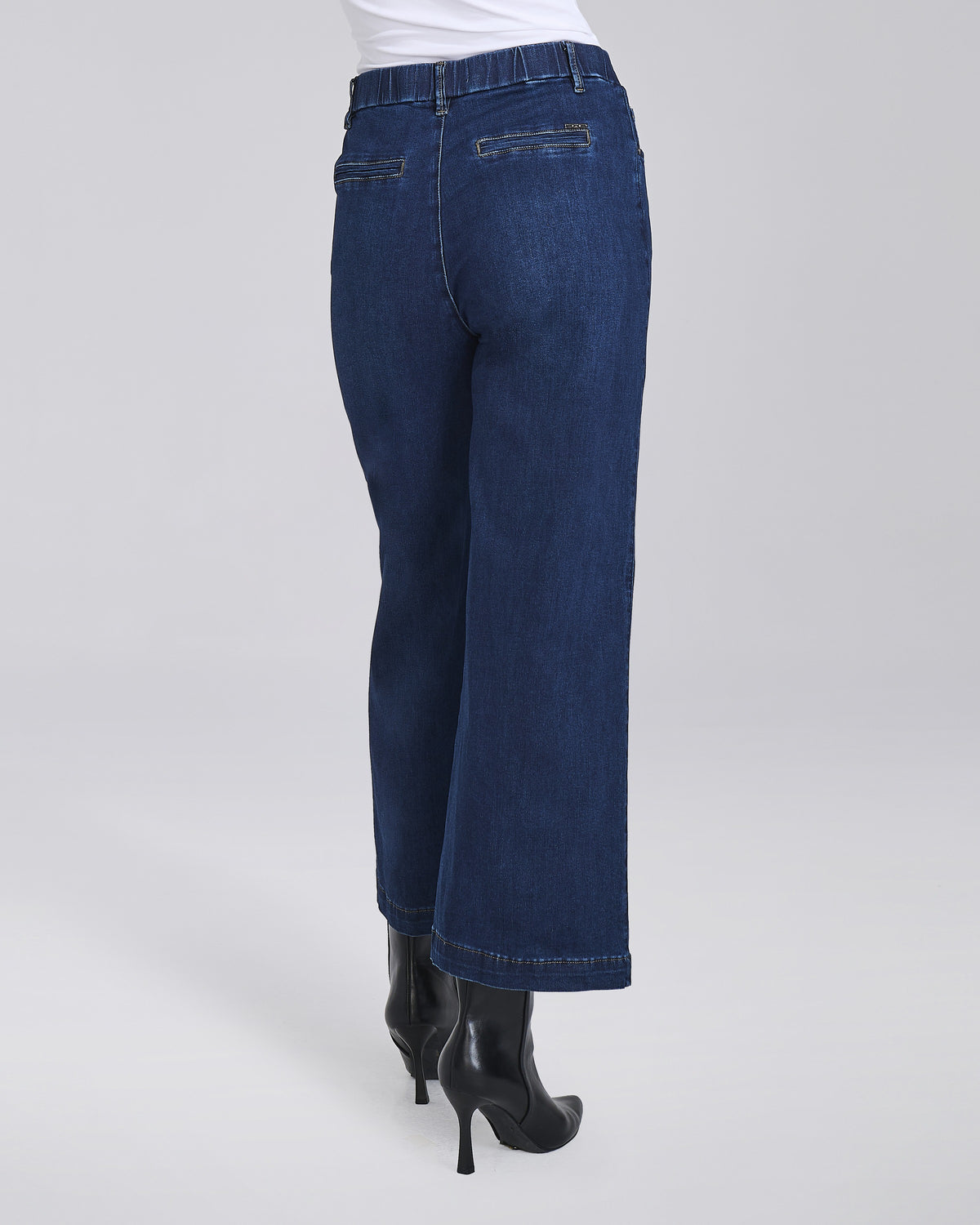 Jeans palazzo cropped con elastico donna – Chiara Dalba, foto 5