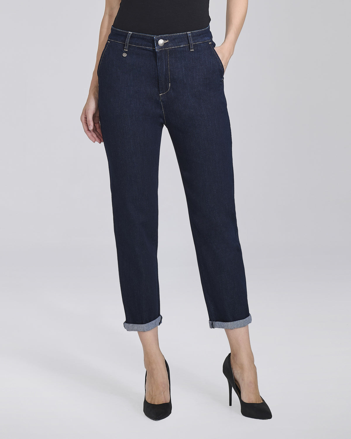 Jeans carrot slim con risvolti donna – Chiara Dalba, foto 4