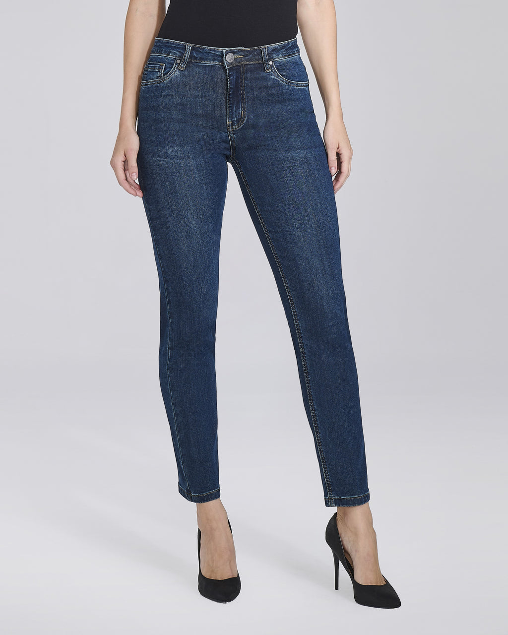 Jeans slim push up effetto vissuto donna, colore Denim – Chiara Dalba