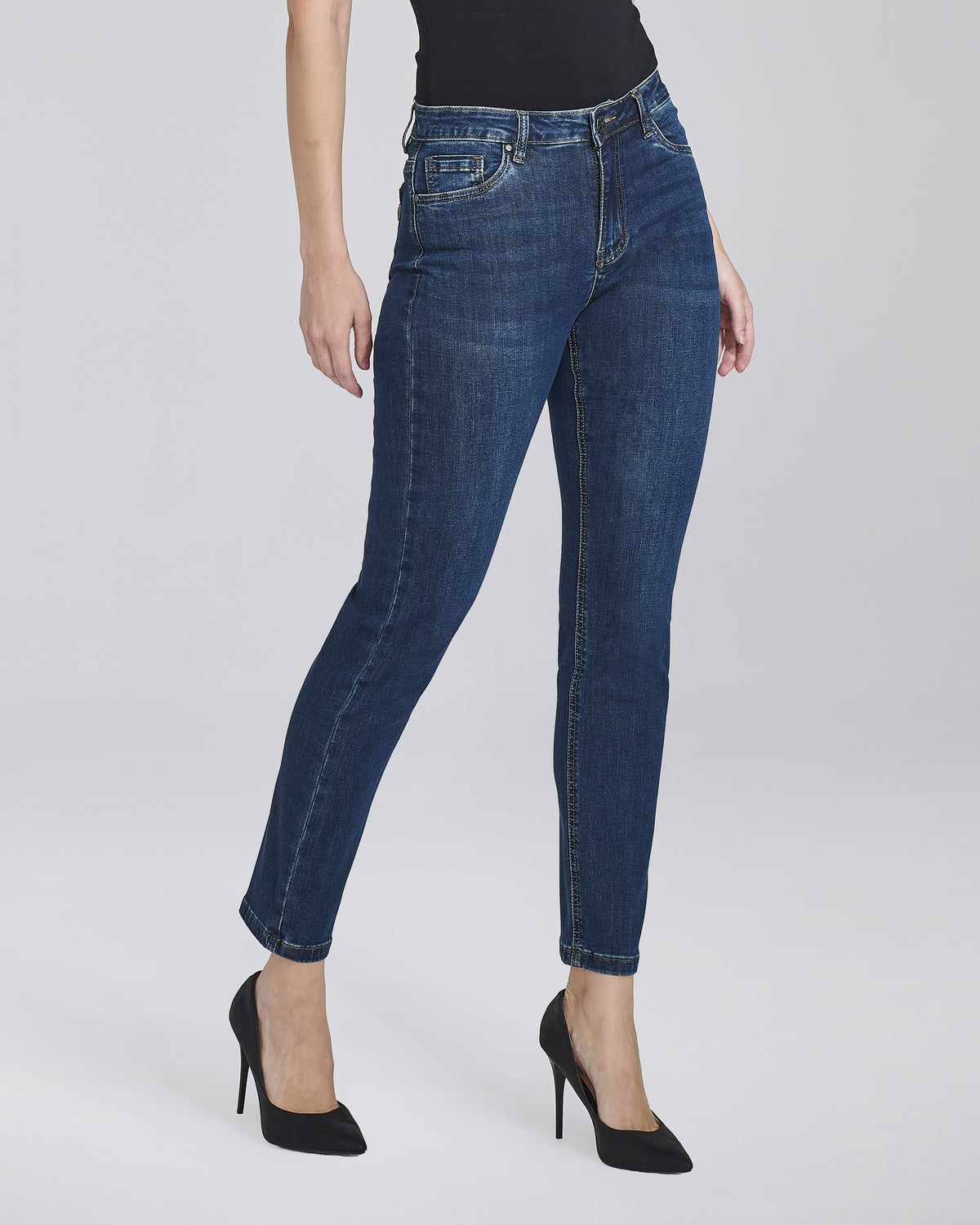 Jeans slim push up effetto vissuto donna – Chiara Dalba, foto 4