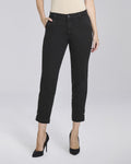 Jeans slim nero con tasche chino