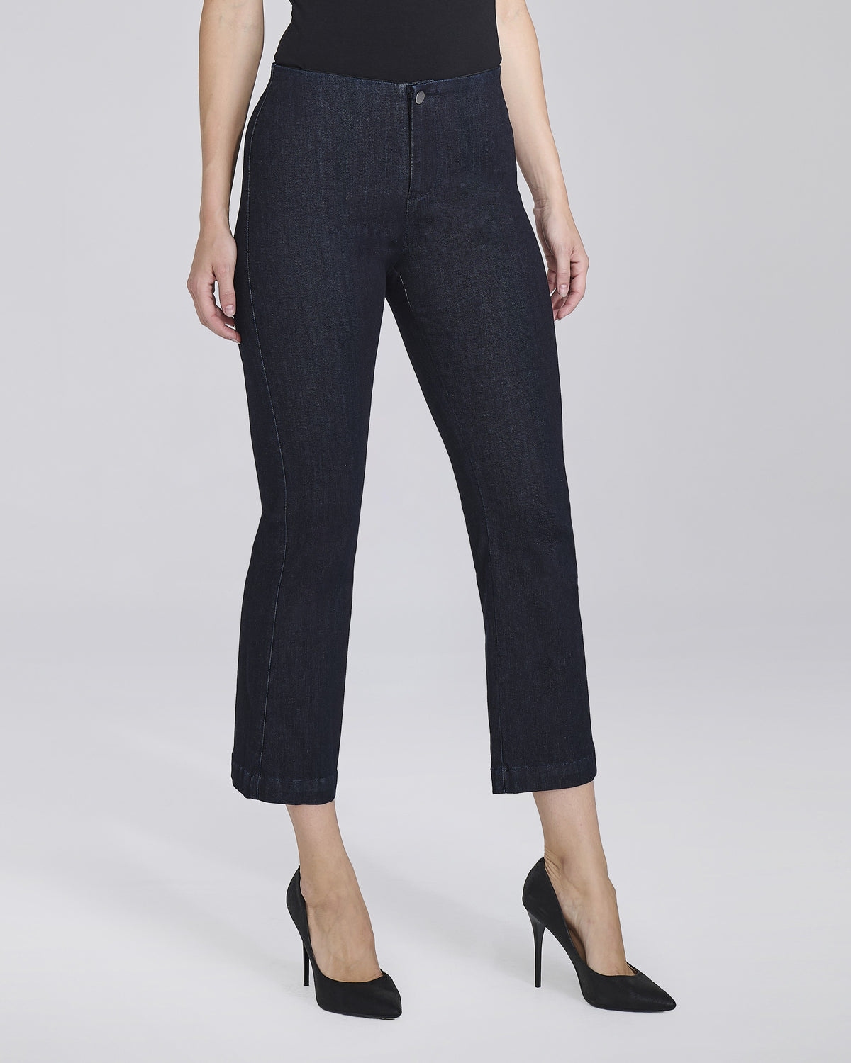 Jeans flare cropped senza tasche donna, colore Denim – Chiara Dalba