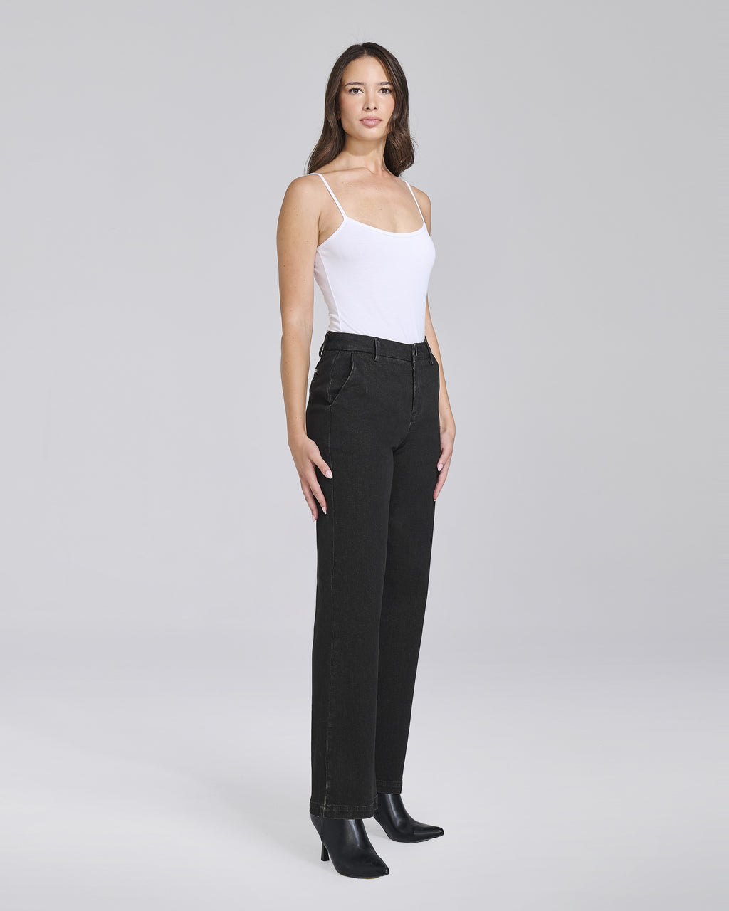Jeans wide leg con tasche chino donna – Chiara Dalba, foto 3