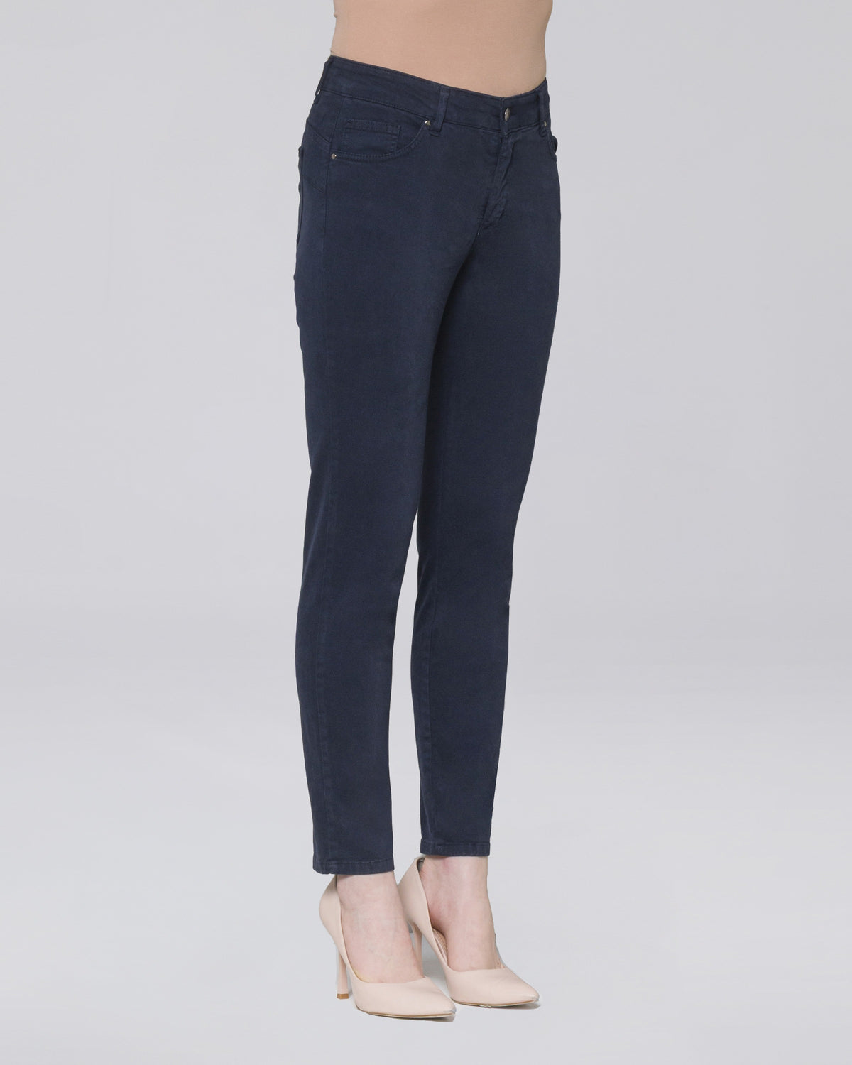 Pantalone Minerva 5 tasche slim donna, colore Blu Navy – Chiara Dalba