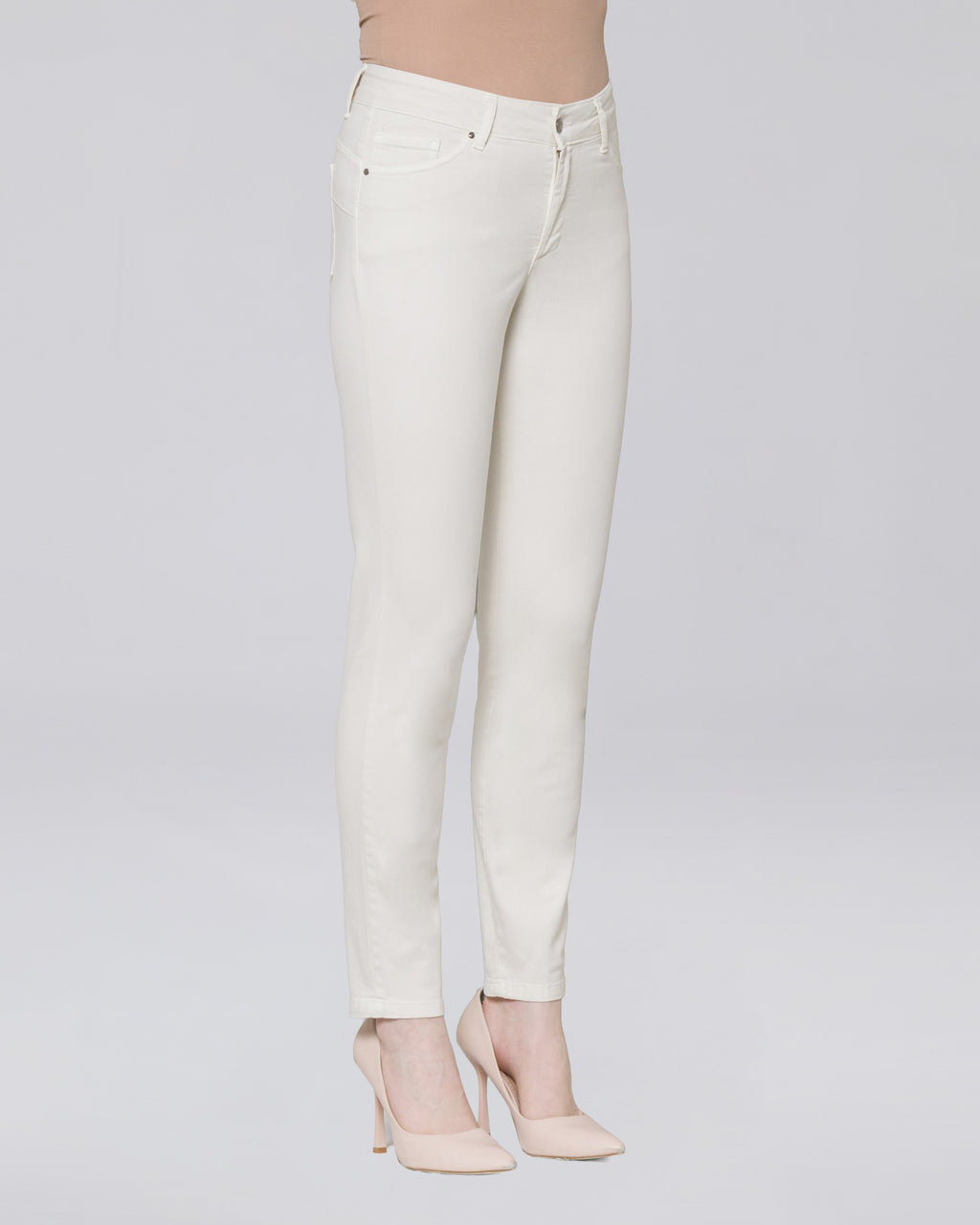 Pantalone Minerva 5 tasche slim donna, colore Burro – Chiara Dalba