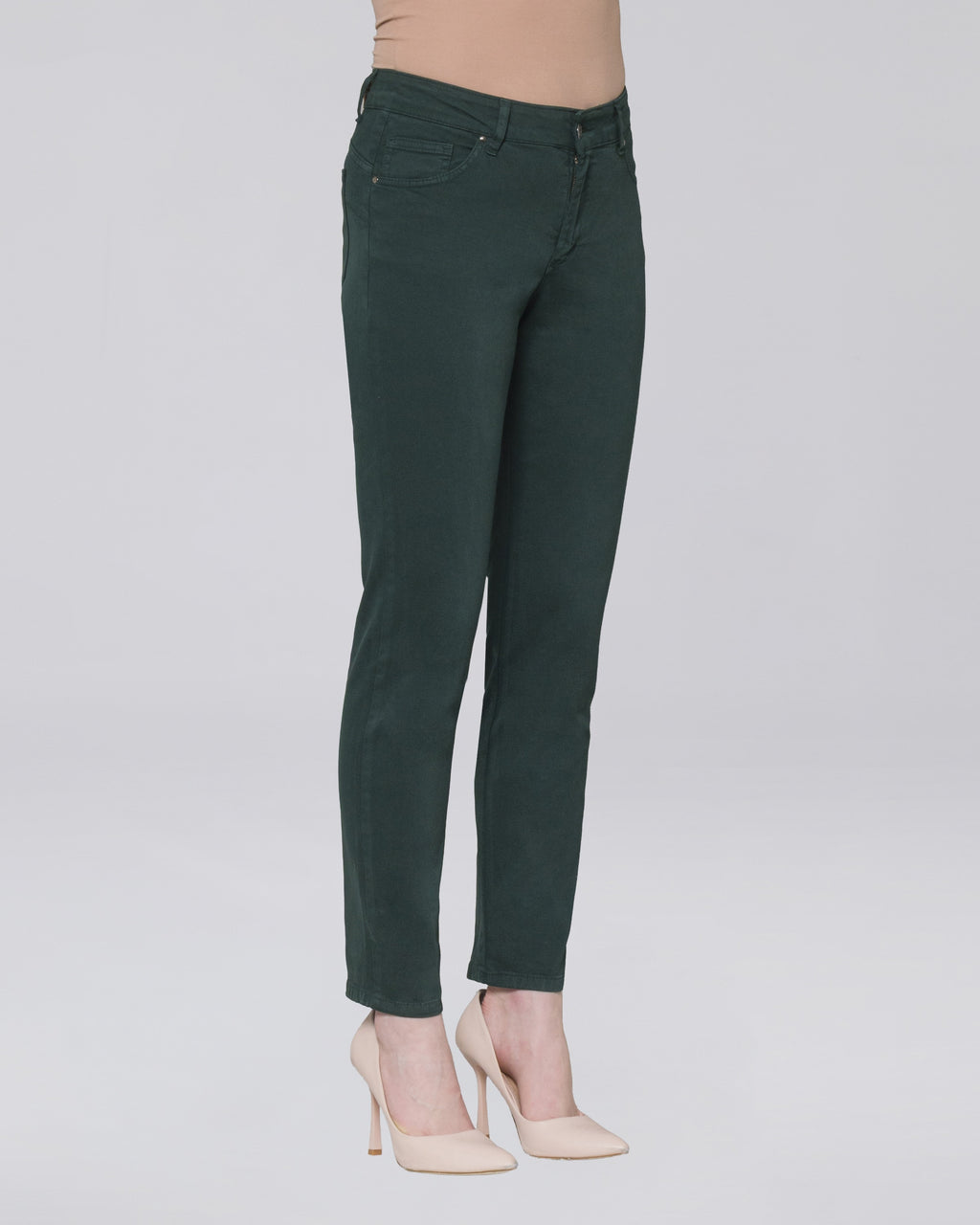 Pantalone Minerva 5 tasche slim donna, colore Verde Dior – Chiara Dalba