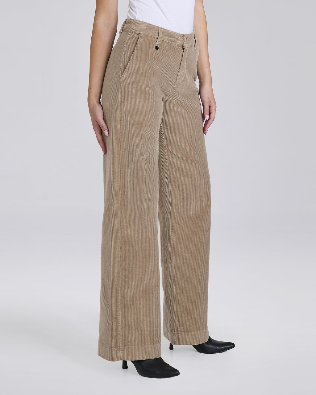 Pantalone palazzo in velluto con tasche chino donna – Chiara Dalba, foto 5