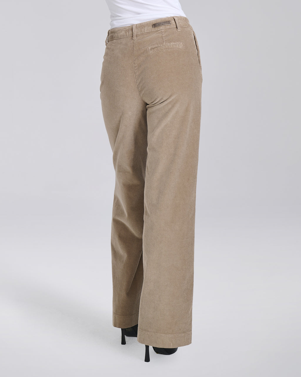 Pantalone palazzo in velluto con tasche chino donna – Chiara Dalba, foto 6