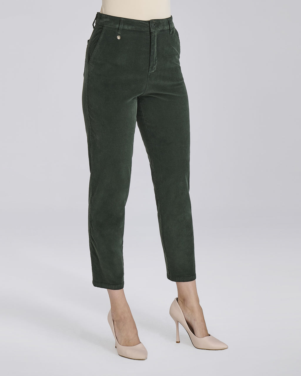 Pantalone straight in velluto con tasche chino donna – Chiara Dalba, foto 11