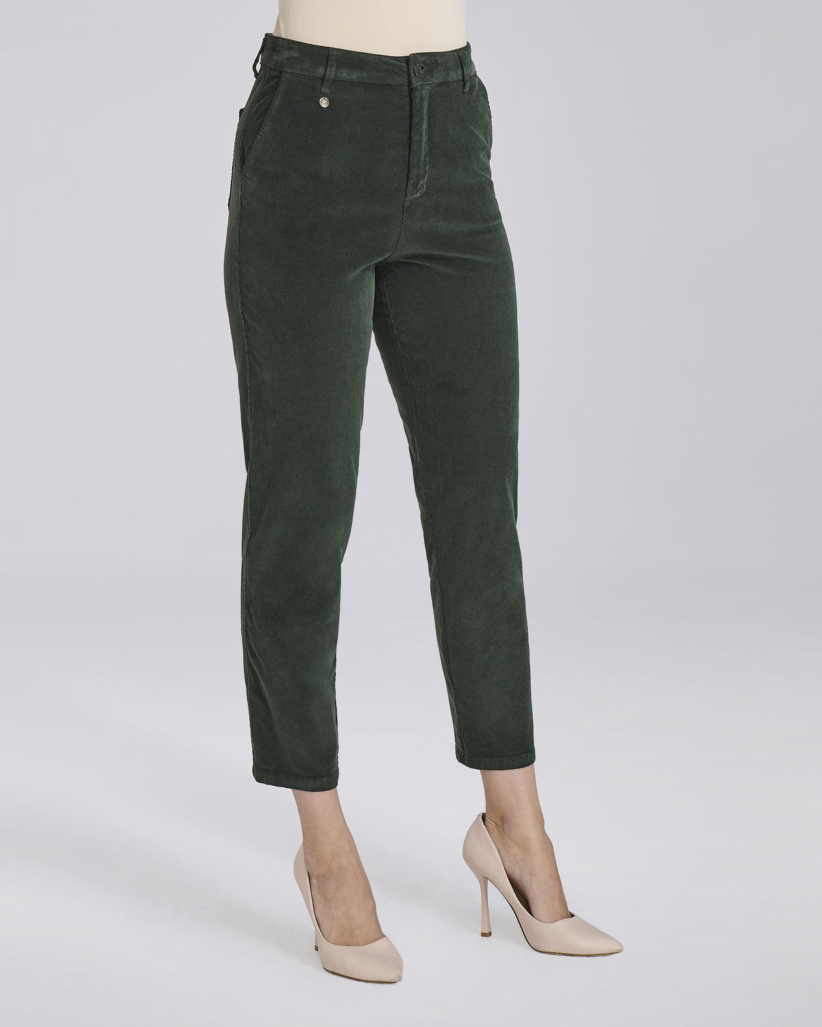 Pantalone straight in velluto con tasche chino donna – Chiara Dalba, foto 11