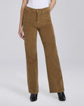 Pantalone palazzo in velluto 5 tasche