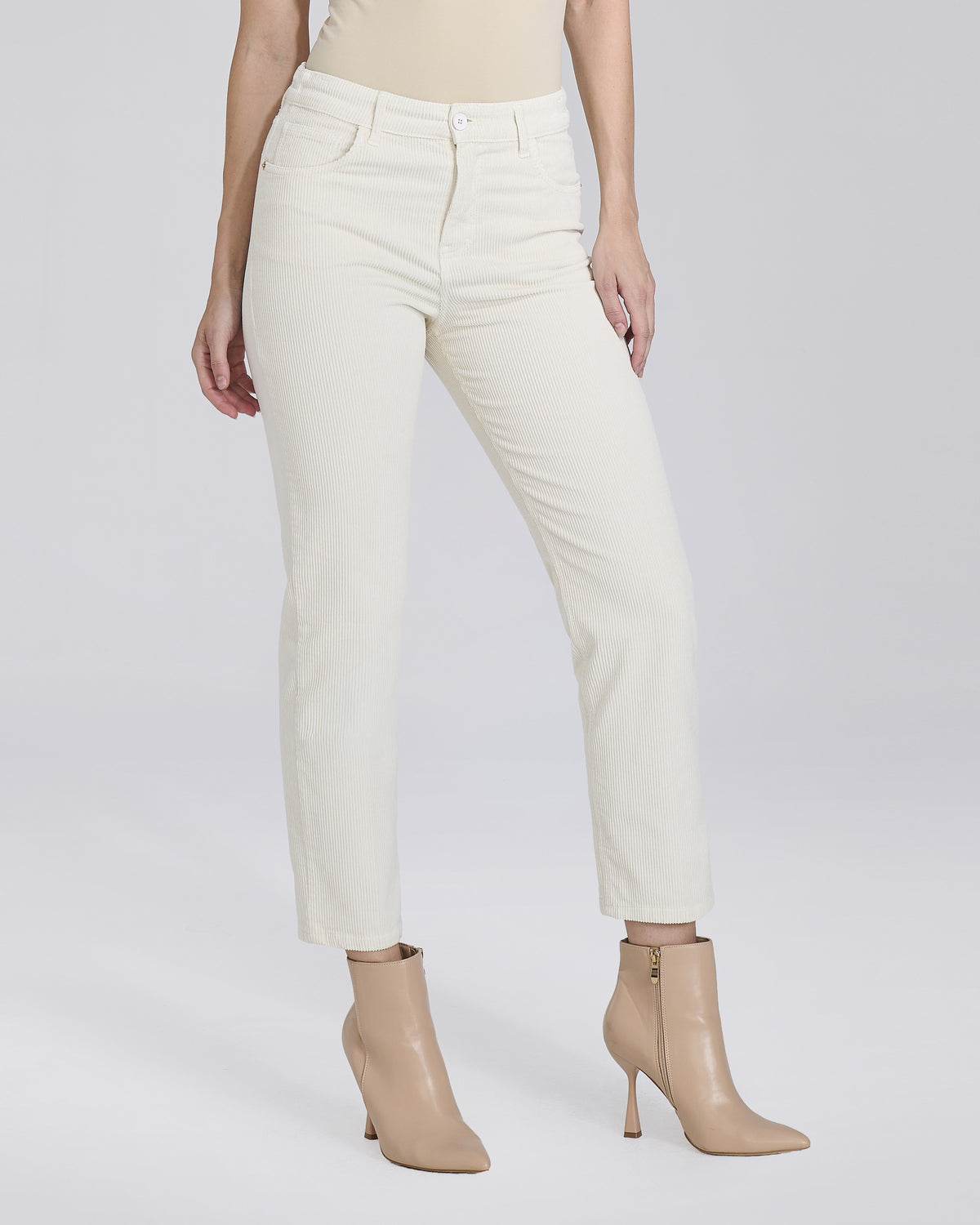 Pantalone straight 5 tasche donna, colore Burro – Chiara Dalba