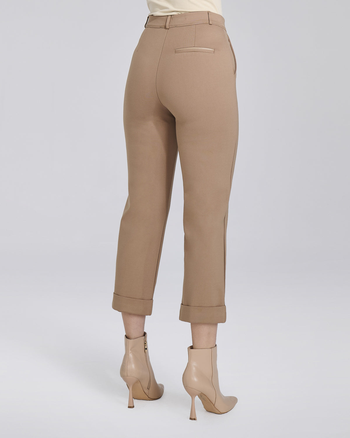 Pantalone in maglina slim cropped con risvolti donna – Chiara Dalba, foto 5