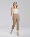 Pantalone in maglina slim cropped con risvolti - Chiara Dalba