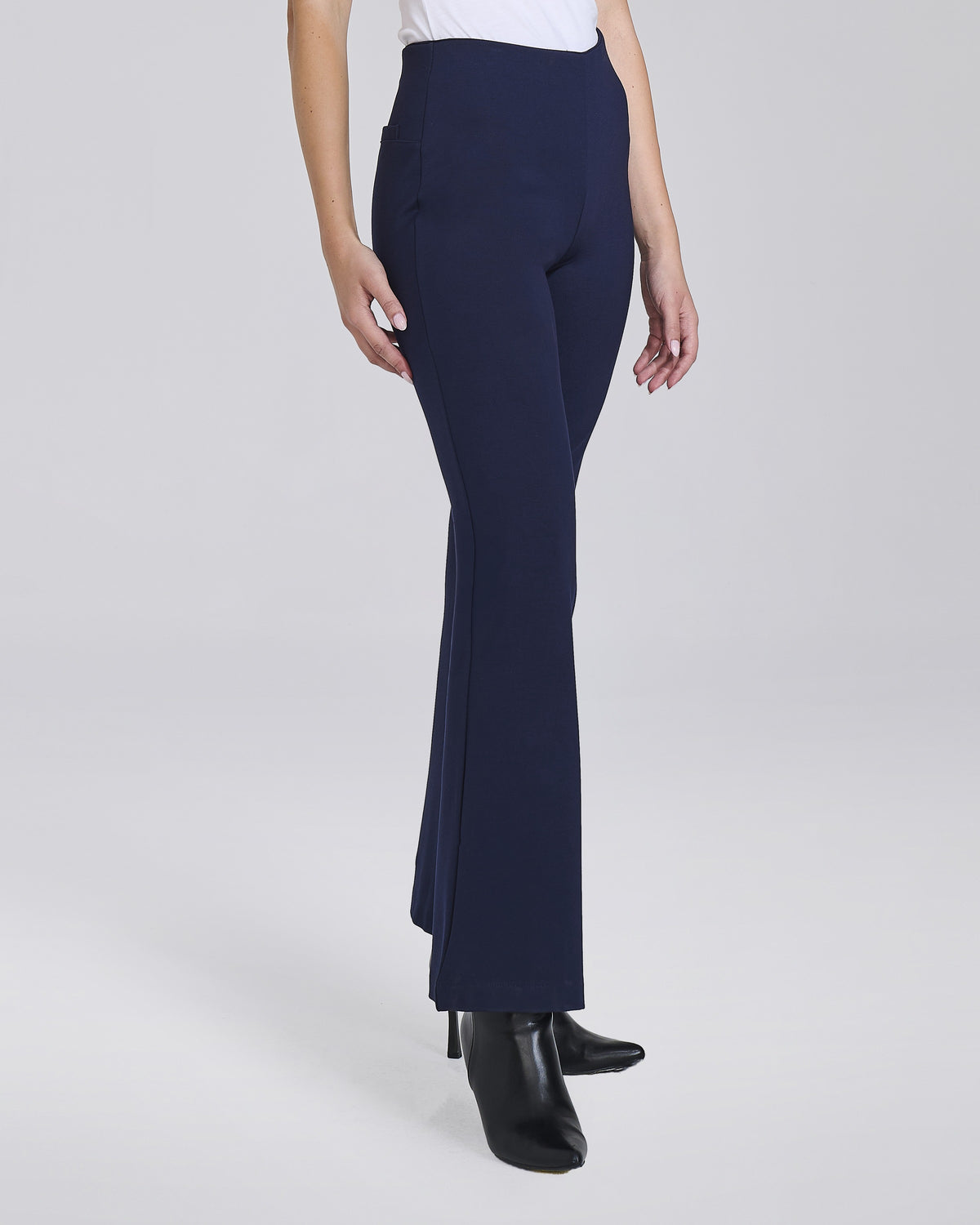 Pantalone flare in maglina senza tasche donna – Chiara Dalba, foto 4