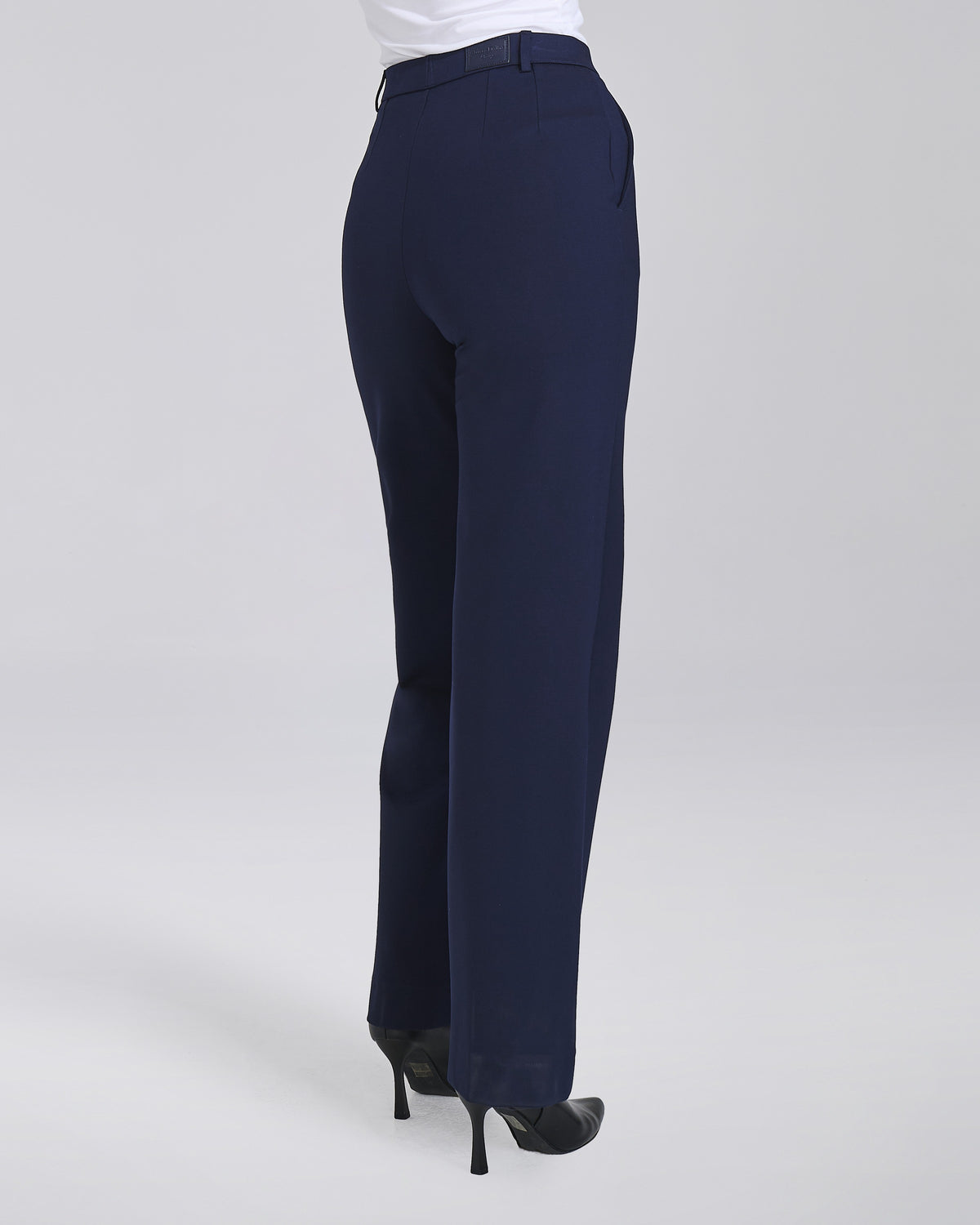 Pantalone palazzo dritto in maglina con tasche chino donna – Chiara Dalba, foto 5
