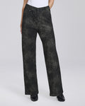 Pantalone palazzo in maglina fantasia